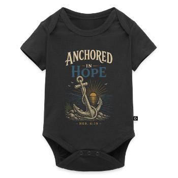 Espoir ancré - Body à manches courtes Premium Bébé - noir - Devant