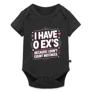 Ex-petit ami J’ai 0 ex Séparation Divorce célibataire - Body à manches courtes Premium Bébé - noir - Devant