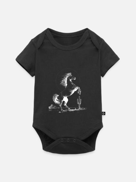Wüsten-Halo-Hengst - Baby Premium Kurzarmbody - Schwarz