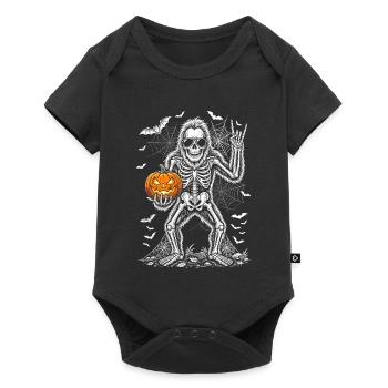 Halloween Bigfoot, Halloween Party, Skeleton Pumpkin - Baby Premium short-sleeve bodysuit - black - Front