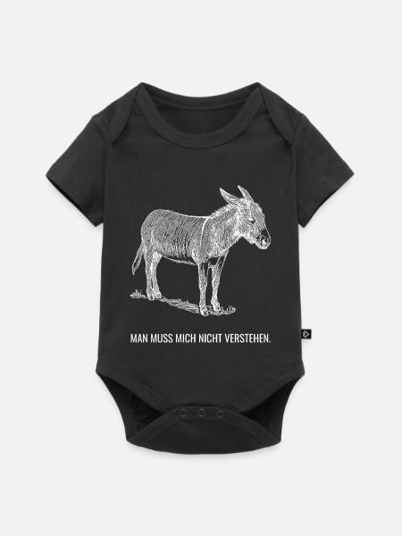 Man muss mich nicht verstehen. - Baby Premium Kurzarmbody - Schwarz