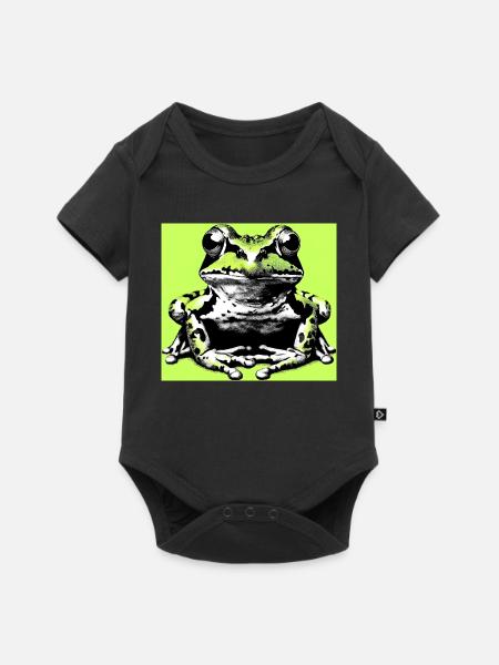 Frosch - Baby Premium Kurzarmbody - Schwarz