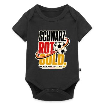 Schwarz Rot Gold Fußball 2026 - Baby Premium short-sleeve bodysuit - black - Front