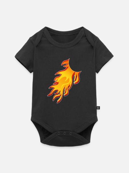 Flamme Comic Schweif, kombinieren - Baby Premium Kurzarmbody - Schwarz