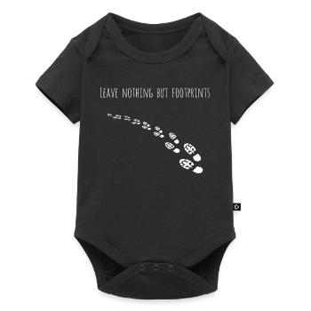 Footprint Path: Leave Traces - Baby Premium short-sleeve bodysuit - black - Front