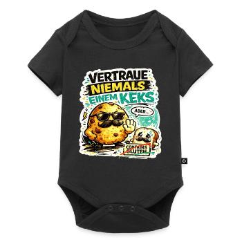 Vertraue nie einem Keks - Baby Premium Kurzarmbody - Schwarz - Vorne