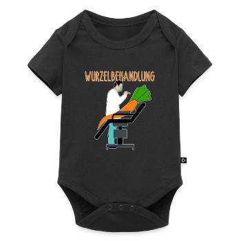 Wurzelbehandlung Garten-Witz zweideutig Karotte - Baby Premium Kurzarmbody - Schwarz - Vorne