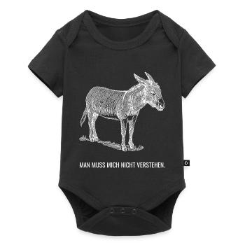 Man muss mich nicht verstehen. - Baby Premium Kurzarmbody - Schwarz - Vorne
