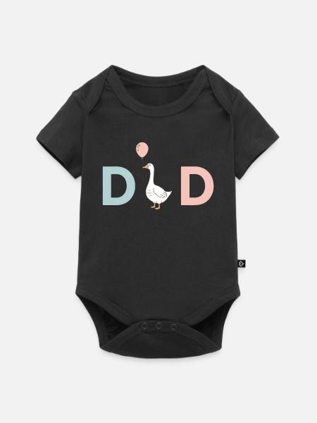 Dad Ente Ballon - Baby Premium Kurzarmbody - Schwarz