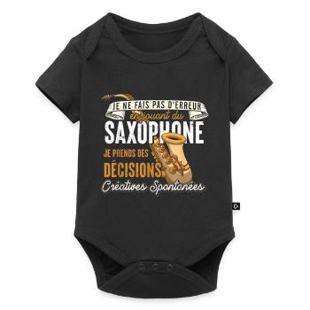 Saxophone Créatif: Décisions Spontanées - Body à manches courtes Premium Bébé - noir - Devant