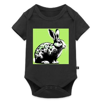 rabbit - Baby Premium short-sleeve bodysuit - black - Front