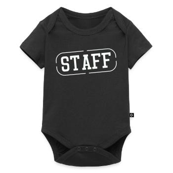 Staff Stempel Vintage Abdruck - Baby Premium Kurzarmbody - Schwarz - Vorne