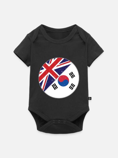 Korea - Baby Premium Kurzarmbody - Schwarz