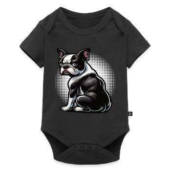 Boston Terrier Boston Terrier Owner Bostie - Baby Premium short-sleeve bodysuit - black - Front