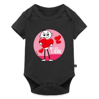 Alles Liebe Herzheld  - Baby Premium Kurzarmbody - Schwarz - Vorne