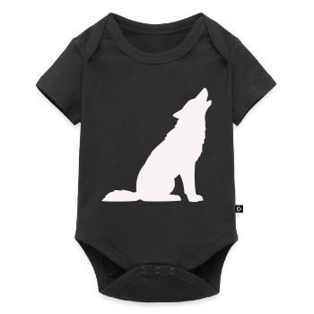 Wolf- - Baby Premium short-sleeve bodysuit - black - Front
