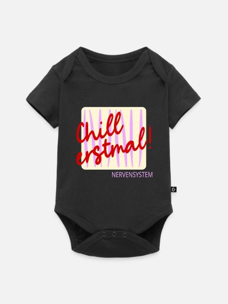 Nervensystem Stress Chillen - Baby Premium Kurzarmbody - Schwarz