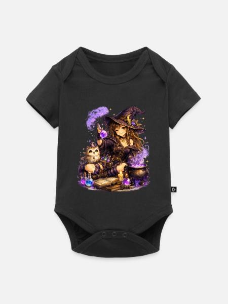 Magisches Mädchen – Zaubertrank voller Fantasie - Baby Premium Kurzarmbody - Schwarz
