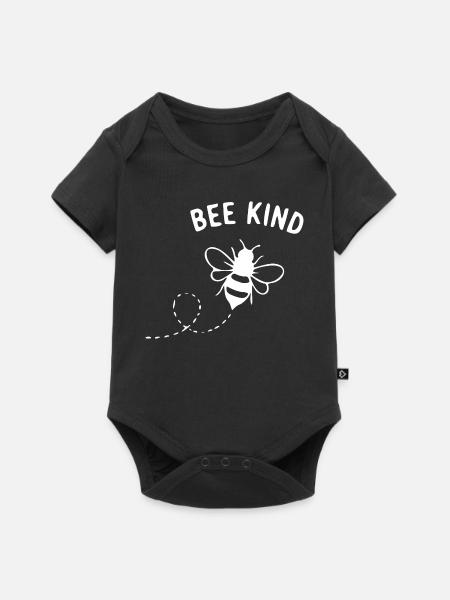 BeKind Biene Motiv - Baby Premium Kurzarmbody - Schwarz