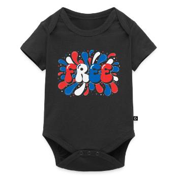 Liberté en éclats tricolores - Body à manches courtes Premium Bébé - noir - Devant