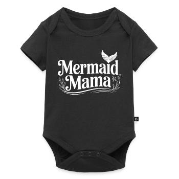 Meerjungfrau-Mama - Baby Premium Kurzarmbody - Schwarz - Vorne