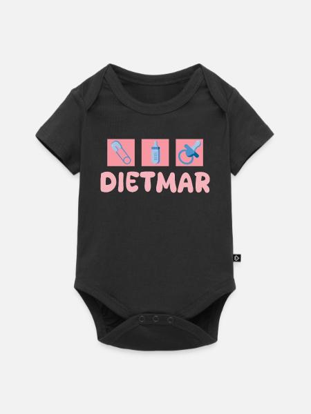 Geschenk für Dietmar - Baby Premium Kurzarmbody - Schwarz
