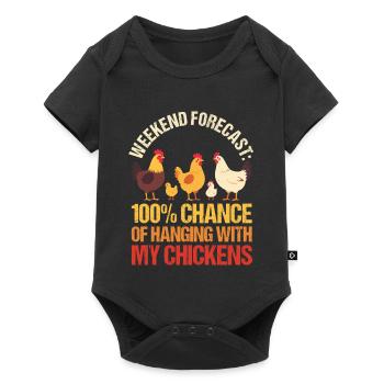 Farmer Rooster Flock Poultry Forecast Chicken - Baby Premium short-sleeve bodysuit - black - Front