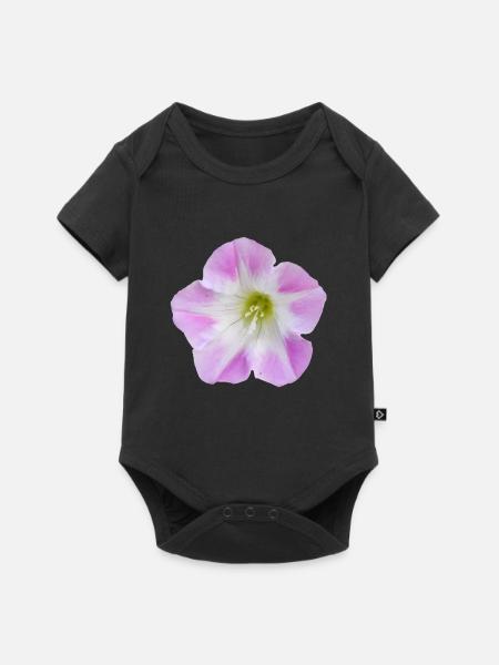 Pink_Field_Bindweed_Morning_Glory_Flower - Baby Premium Kurzarmbody - Schwarz