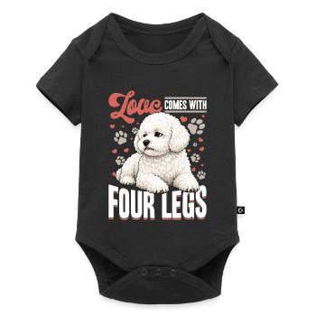 Bichon Frise Dog Breed - Baby Premium short-sleeve bodysuit - black - Front