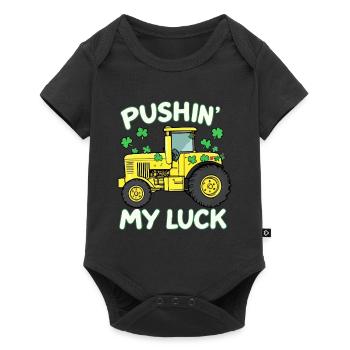 Tracteur de la Saint-Patrick à la Tentative de la chance - Body à manches courtes Premium Bébé - noir - Devant