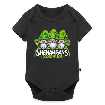 Coordinateur des Manigances Gnome de jardin - Body à manches courtes Premium Bébé - noir - Devant
