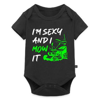I_Am_Sexy_And_I_Mow_It - Body à manches courtes Premium Bébé - noir - Devant