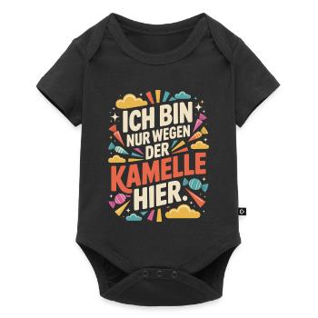 Karneval Nur Wegen Der Kamelle Hier Karnevalszug - Baby Premium Kurzarmbody - Schwarz - Vorne