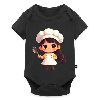 Héroïne de cuisine Petite cuisinière - Body à manches courtes Premium Bébé - noir - Devant