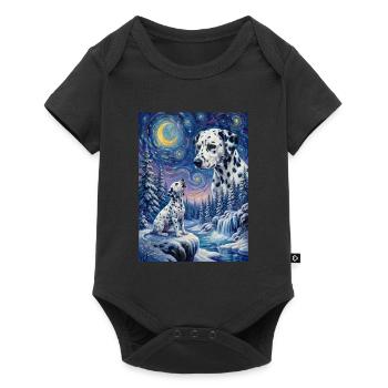 Howling to the Moon Meme Dog Dalmatian - Baby Premium short-sleeve bodysuit - black - Front