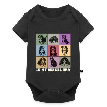 In meiner Berner-Ära Berner Sennenhund-Mutter - Baby Premium Kurzarmbody - Schwarz - Vorne