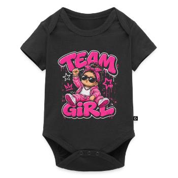 Team Girl Révélation Genre Fille Bébé Cadeau - Body à manches courtes Premium Bébé - noir - Devant