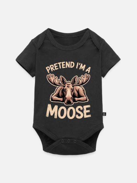 Elch Sprüche Elche Lustiges Elch Geschenk - Baby Premium Kurzarmbody - Schwarz