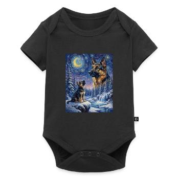 Howling to the Moon Dog German Shepherd - Baby Premium short-sleeve bodysuit - black - Front