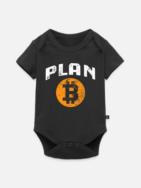 Bitcoin - Plan B - Krypto Geschenk - Baby Premium Kurzarmbody - Schwarz
