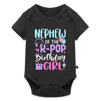 Neveu de la fille d’anniversaire K-Pop - Body à manches courtes Premium Bébé - noir - Devant