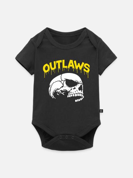 Outlaws Skulls Drip Graphic - Baby Premium Kurzarmbody - Schwarz