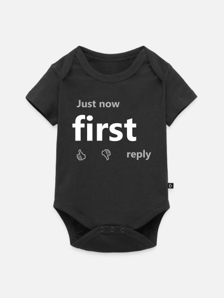 Zuerst jetzt Bold Monochrome - Baby Premium Kurzarmbody - Schwarz