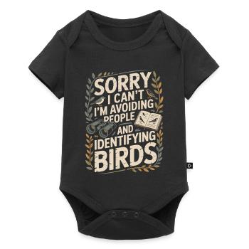 Vogelnerd : Esquiver et reconnaître les oiseaux - Body à manches courtes Premium Bébé - noir - Devant