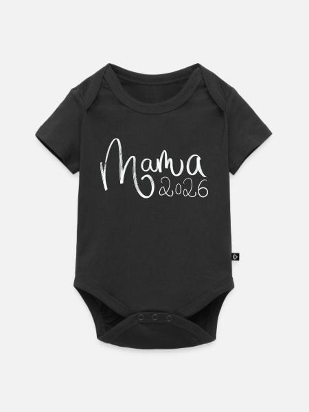Mama 2026 - Baby Premium Kurzarmbody - Schwarz