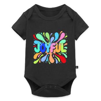 Éclat Joyeux Gerbes Colorées - Body à manches courtes Premium Bébé - noir - Devant