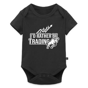 Je préférerais être dans le trading | Trader en actions crypto - Body à manches courtes Premium Bébé - noir - Devant