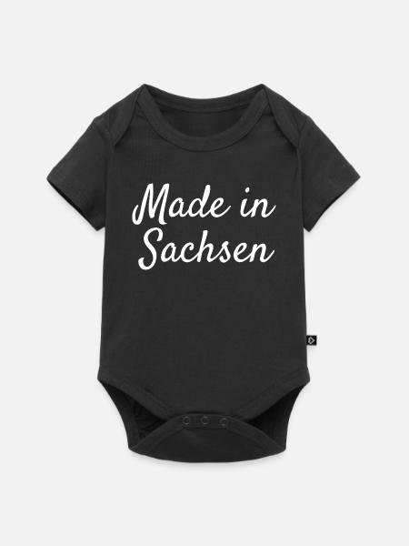 Made in Sachsen - Baby Premium Kurzarmbody - Schwarz