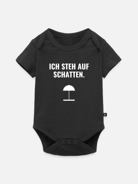 Ich steh auf Schatten. - Baby Premium Kurzarmbody - Schwarz