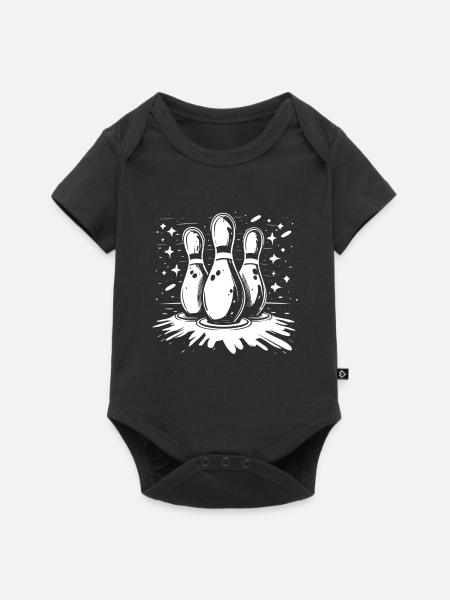 Bowling Pins - Baby Premium Kurzarmbody - Schwarz
